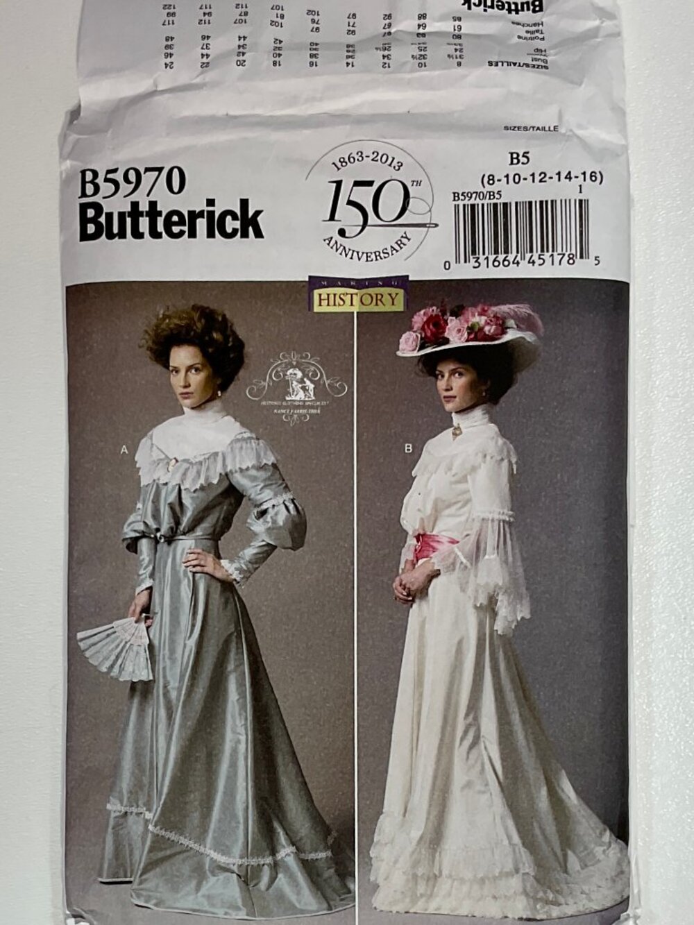 Butterick B5970 Making History Uncut Advanced 1900s Shirt and Skirt Womens